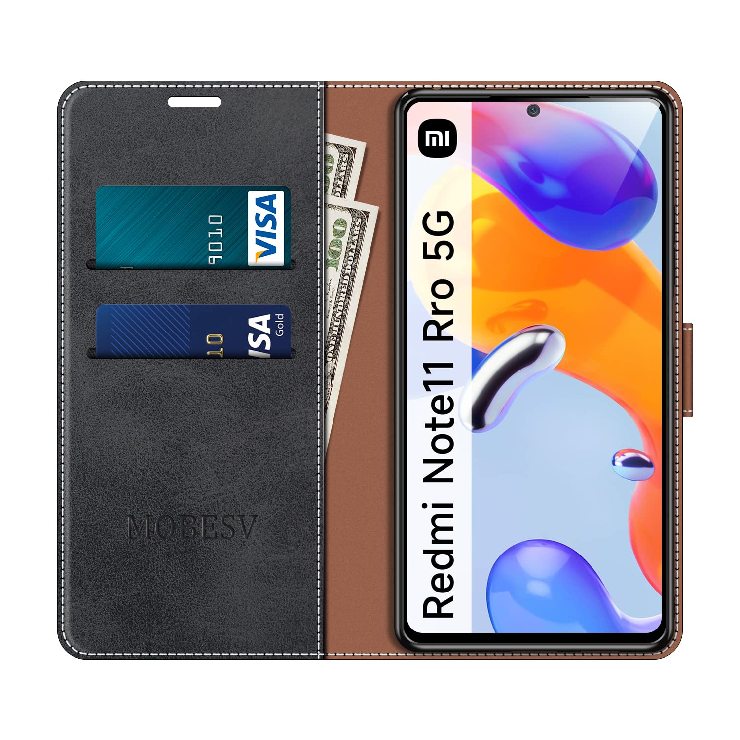 CUSTODIA A PORTAFOGLIO LIBRO Per OPPO A54S COVER FLIP MAGNETICA PELLE NERA A 54S
