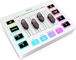 FIFINE Gaming Audio Mixer, Streaming RGB PC Mixer with XL…