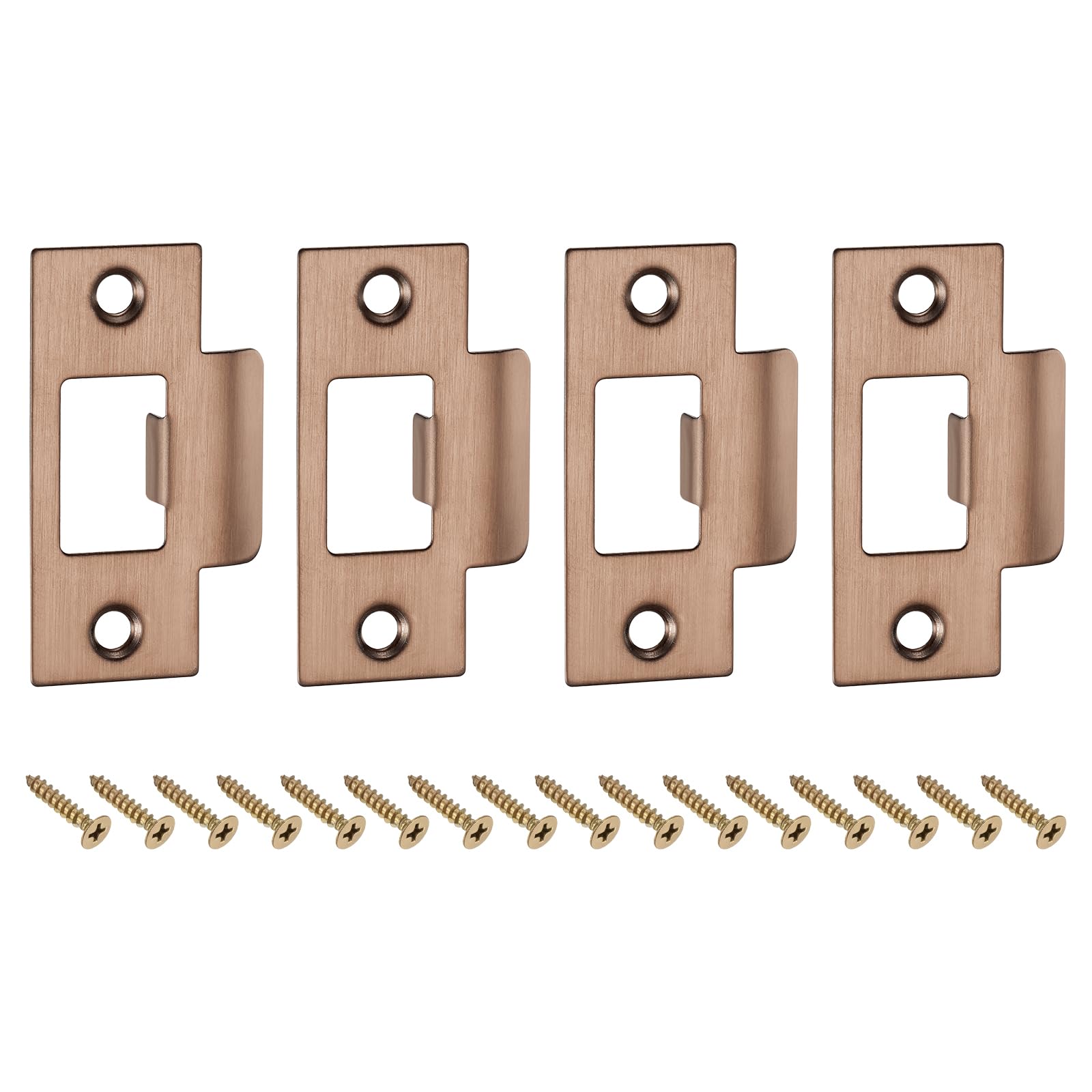 Gâche en T inox anti-vibration pour cadre de porte or rose 70 mm x 40 mm