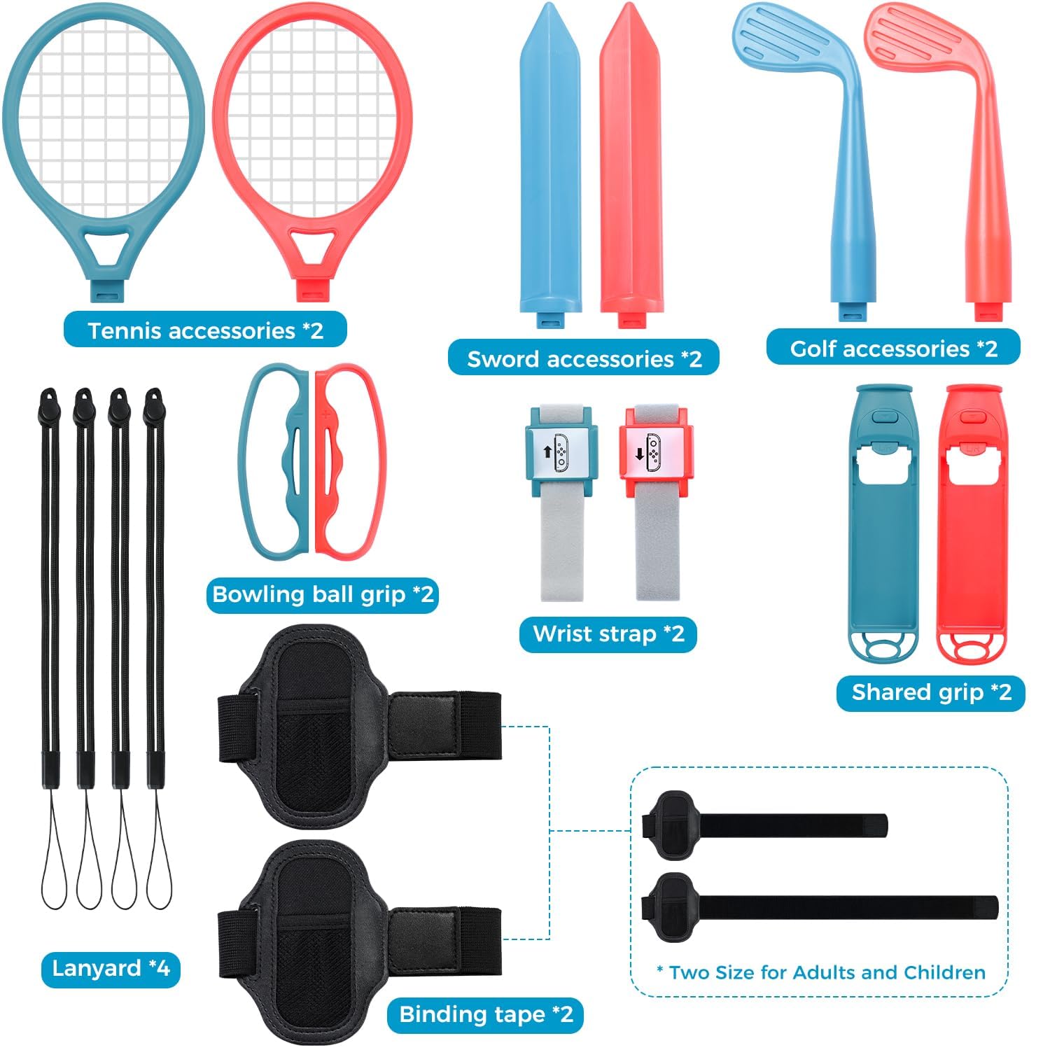 2025 Accessori Switch Sports, Kit di Accessori per Nintendo Switch Sports Gioco, Switch Sports Pack Bundle di Accessori per Giochi Sportivi OLED per Nintendo Switch