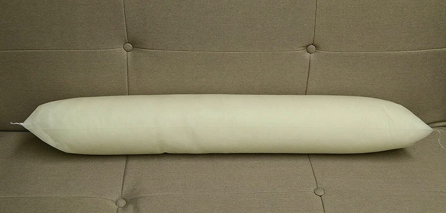 Arlinens White Draught Excluder Hollow Fibre Filled Draught Stopper Cushion Bottom Of Door-Window Draft Guard-Energy Saver In 9”X 37” (Pack Of 1)