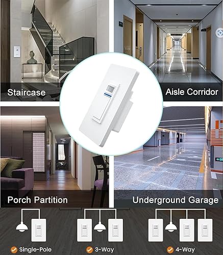 Vista 51 de Nexete Smart Wi-Fi interruptor de pared compatible con Alexa Google Assistant e IFTTT, control remoto, función de sincronización no requiere puerto.