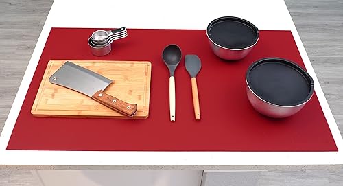 Miniatura 8 de GASARÉ, Tapete de silicona extra grande, grueso, para encimera de cocina, resistente al calor, protector de encimera, antideslizante, fácil de