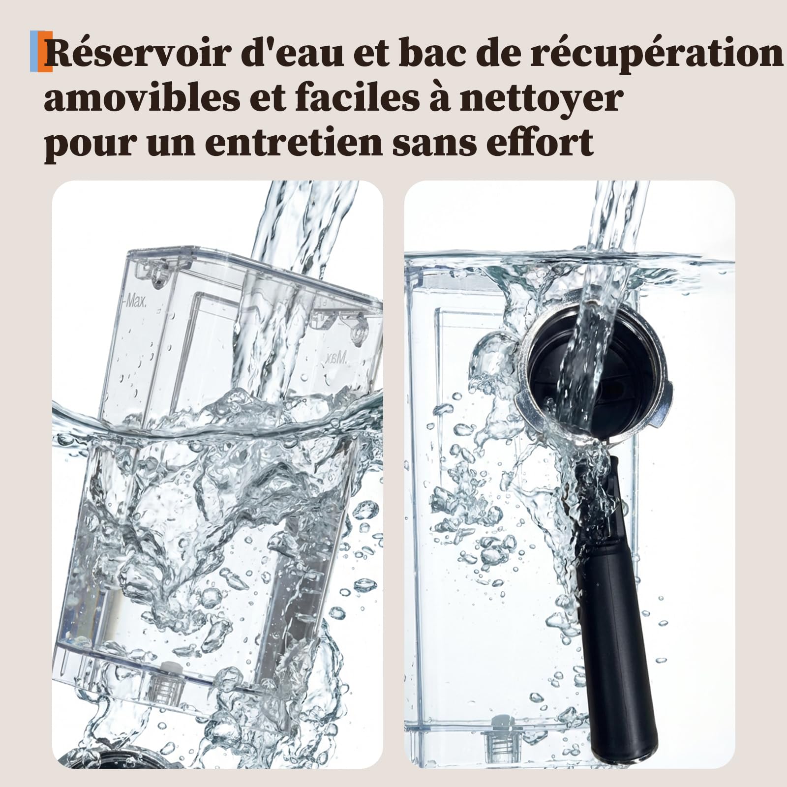 GarveeTech Machine à expresso 20 bar, 1200 W, avec système de chauffage rapide Thermoblock et mousseur à lait, en acier inoxydable, avec réservoir d'eau de 1,7 l, pour petite cuisine, cadeau de Noël