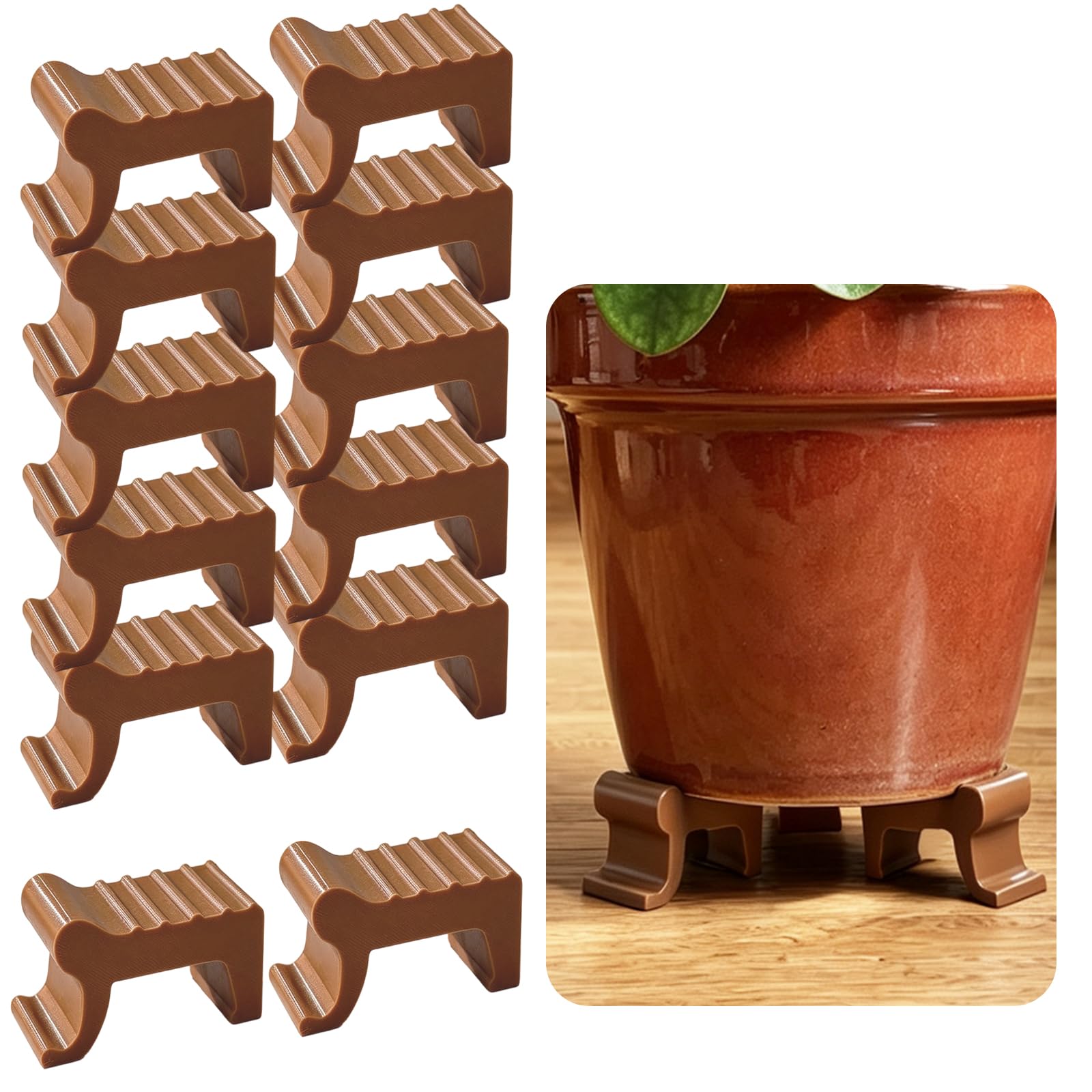 12PCS/24PCS Tall Pot Feet for Outdoor Planters, 3.5cm Large Pot Risers