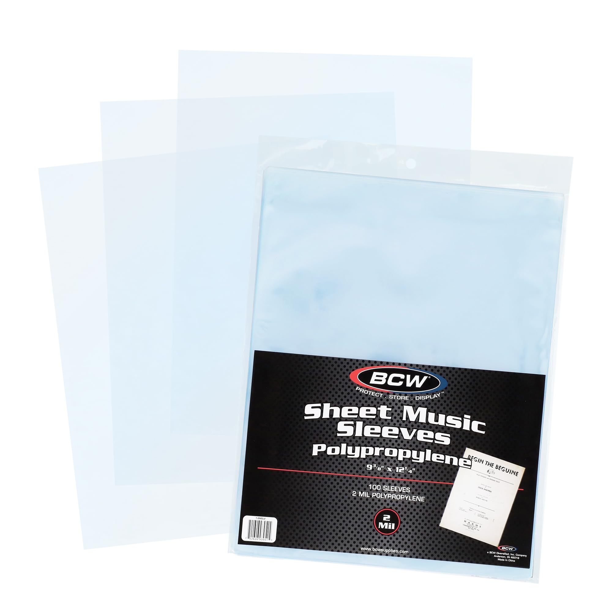 BCW Sheet Music Sleeves 2-mil Polypropylene 9-3/8 x 12-1/4 (100-Count)-image-45