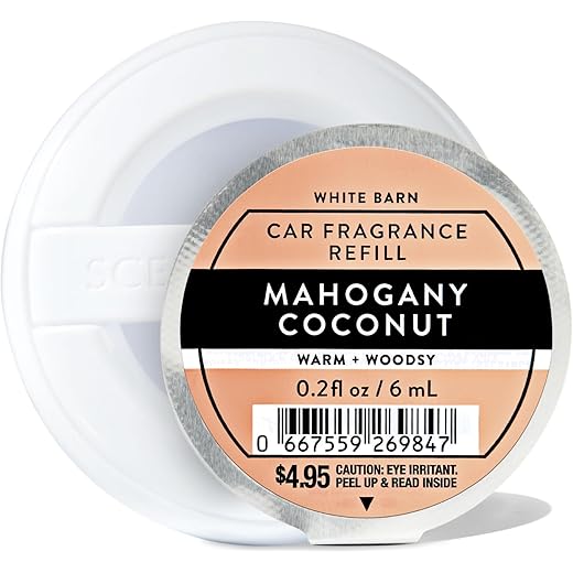 Mahogany Coconut Car Fragrance Refill
