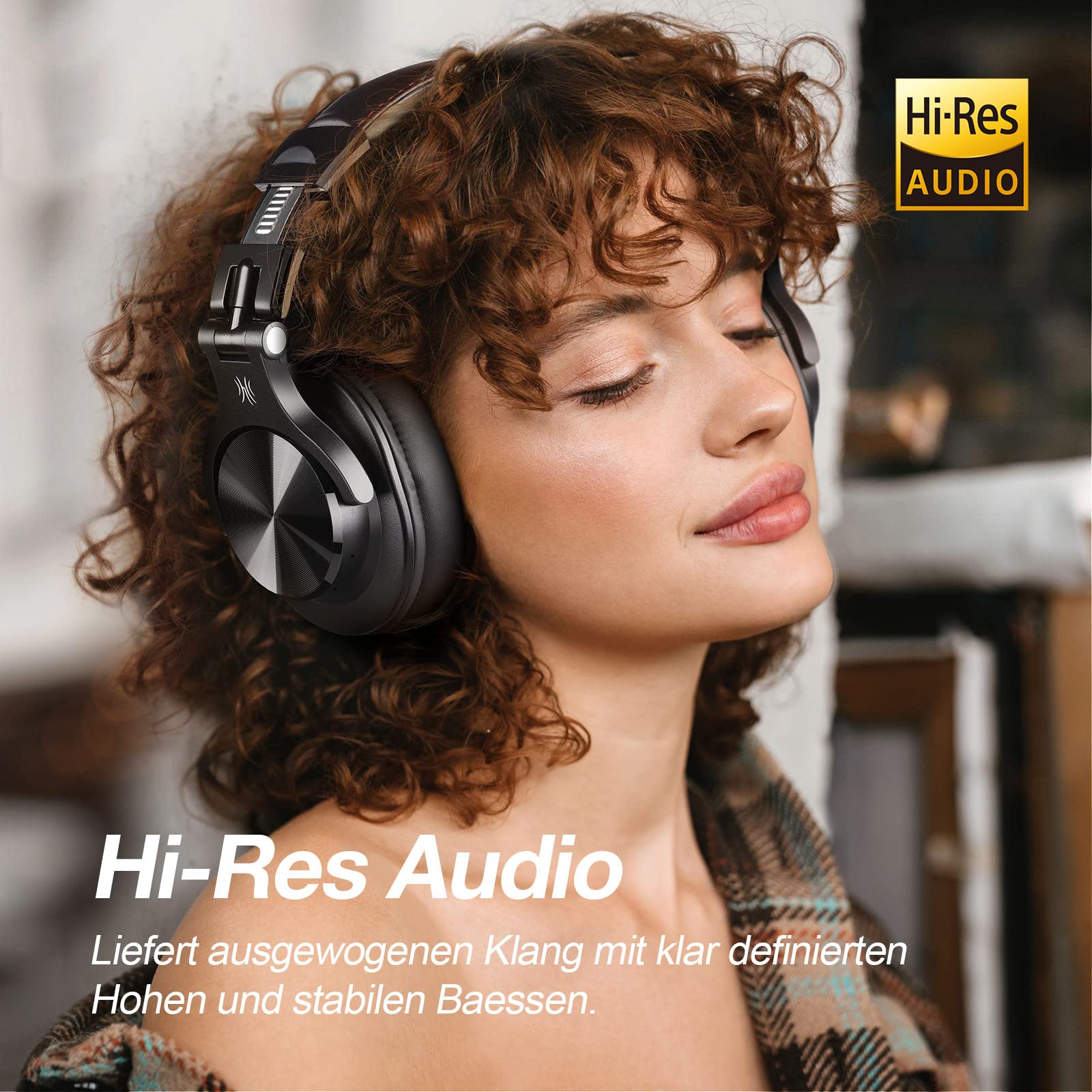 OneOdio Casque audio Bluetooth Over Ear, casque de studio fermé avec port Share, casque professionnel avec et sans fil pour guitare, E-Drum, Piano, AMP, Enregistrement et surveillance