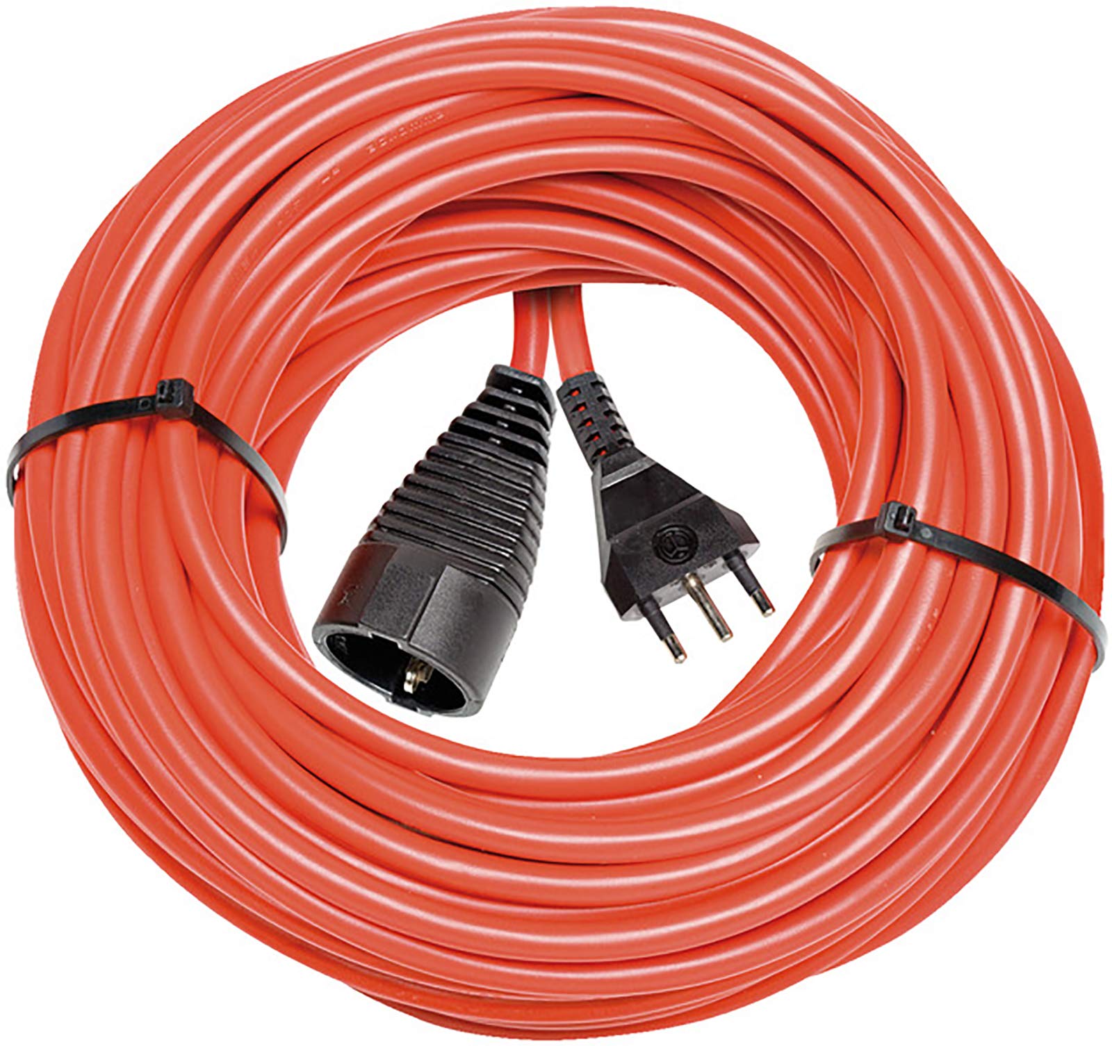 Brennenstuhl 1167507 Prolunga in Plastica 50 M, Rosso, con Spina Italiana 16A e Presa Schuko