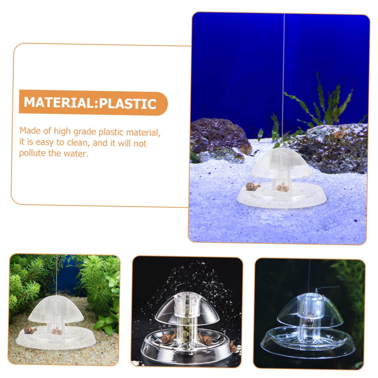 Happyyami 8piezas Catcher De Caracoles para Acuario De Plástico Transparente Atrapa Caracoles Sin Dañar Peces y Plantas para Mantener El del Acuario