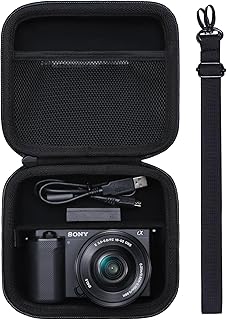 Funda rígida para cámaras Sony Alpha ZV-E10/ZVE10 II/a6400/6700/A6100/a6000 y con lente de 16-50 mm, Canon PowerShot G7 X Mark III/Mark II, para cámaras FUJIFILM X-E5/X Half/X100VI, bolsa de