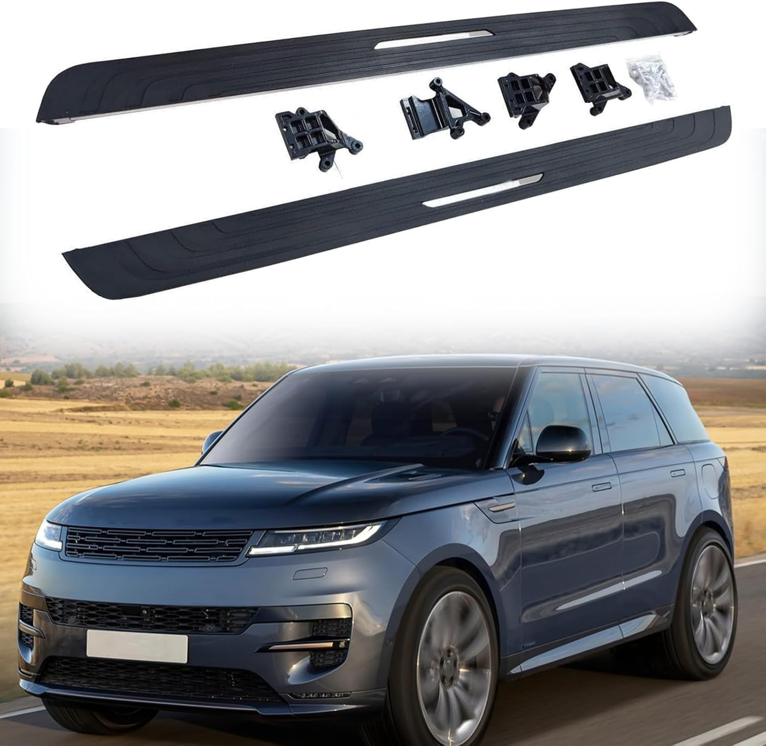 2Pcs Running Board Side Step Pedals Nerf Bar Fits for LR Range Rover Sport 2023 2024 2025 2026