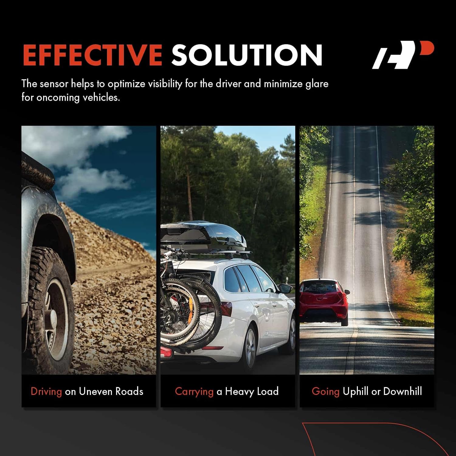 A-Premium Headlight Height Level Sensor Compatible with Jaguar XJ 2010-2018, Front Right Passenger Side