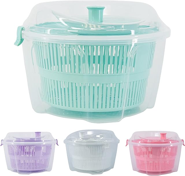 Salad Leaf Dryer Healthy Eating Large Salad Spinner Veggies Drainer Colander Plastic Bowl