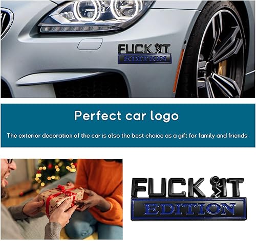 Miniatura 6 de Fuck It Edition Emblema para automóvil, calcomanías decorativas para parachoques de auto, calcomanía de parachoques de auto, insignia de calcomanía