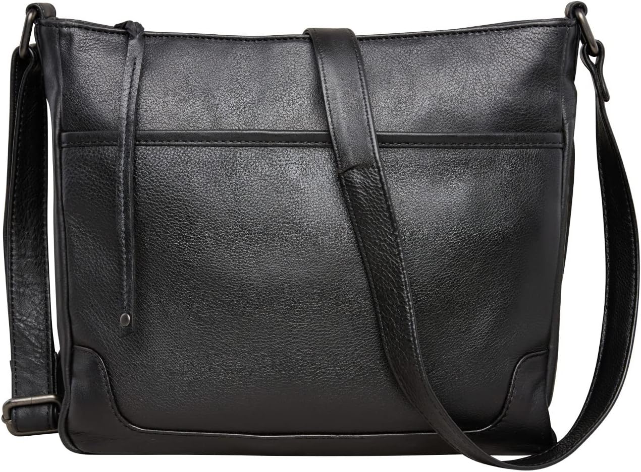 Lady Conceal Locking Concealed Carry Lydia Leather Crossbody with Universal Holster for Medium to Large Frame Handgun