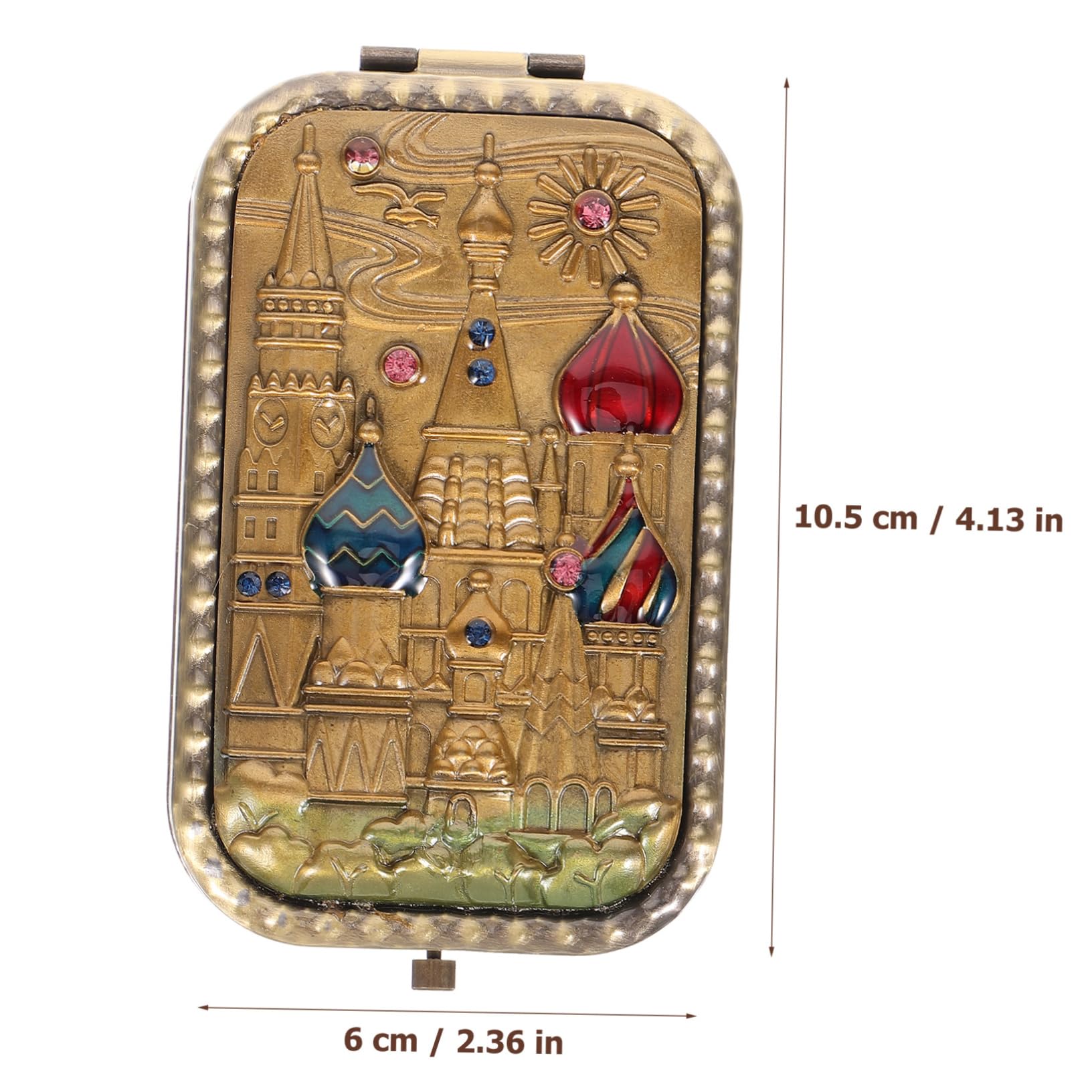 Healvian 5 Stück Handspiegel Klappbar Vintage Kosmetikspiegel Tragbar Doppelseitiger Schminkspiegel für Handtasche und Reisen für und Mädchen