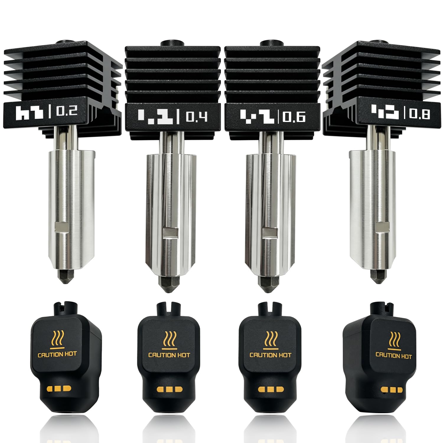 4PK 0.2/0.4/0.6/0.8mm P2S Hotend for X2D/H2S/H2D/H2C Print Head