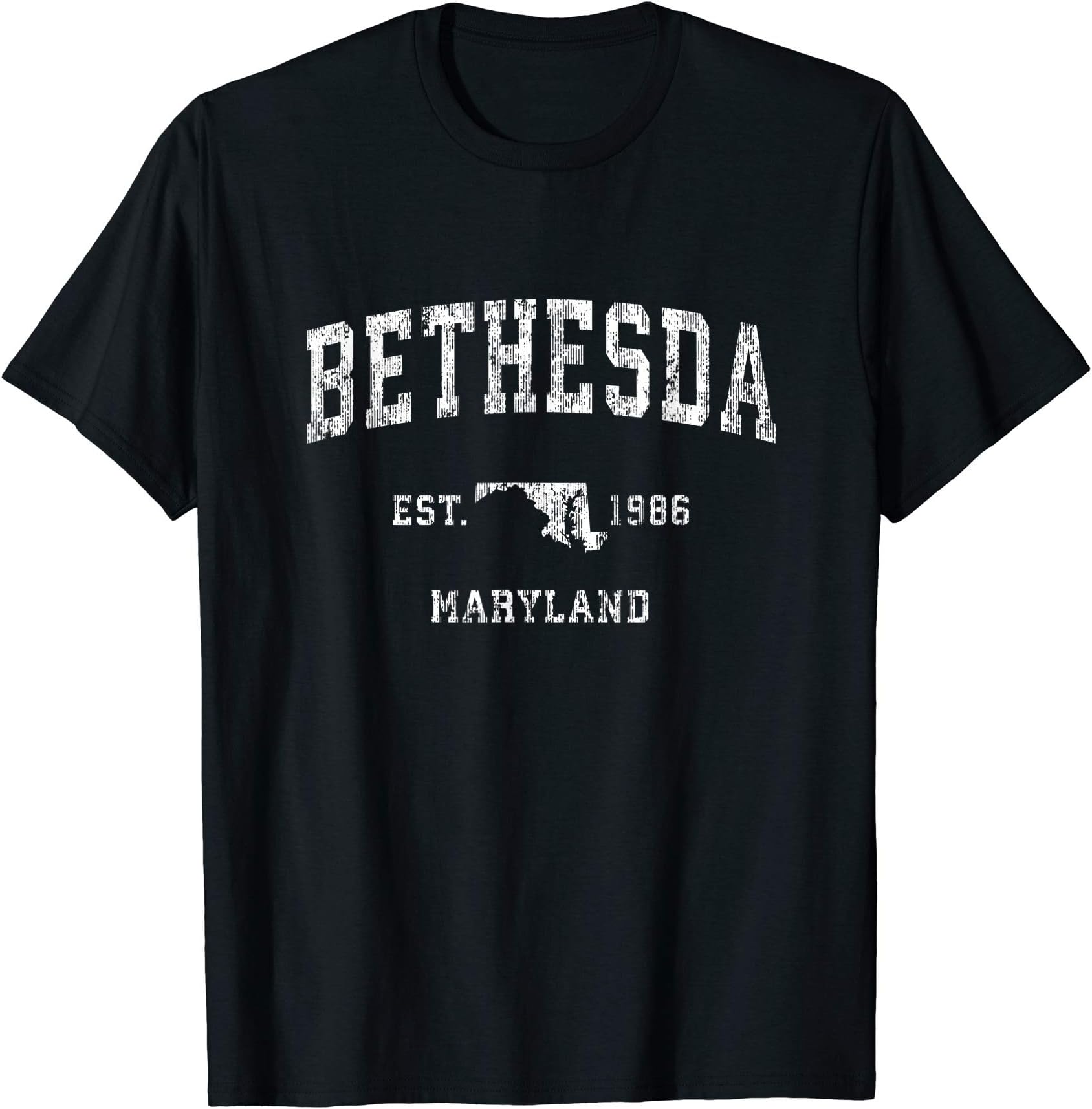 Bethesda Maryland MD Vintage Athletic Sports Design T-Shirt