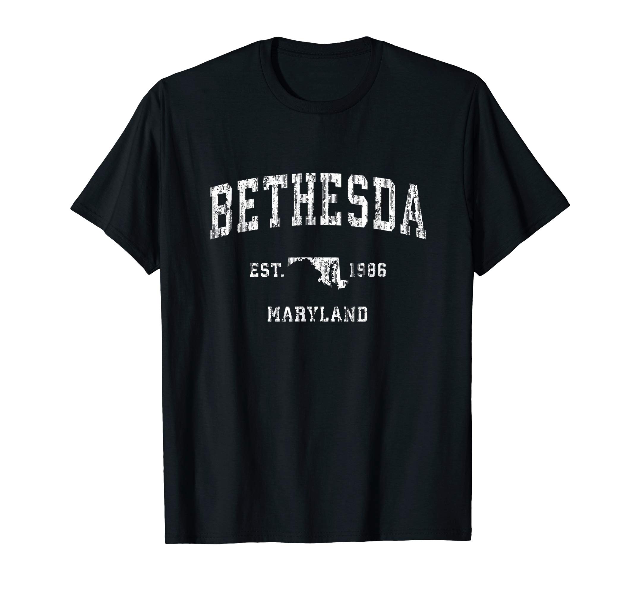 Bethesda Maryland MD Vintage Athletic Sports Design T-Shirt