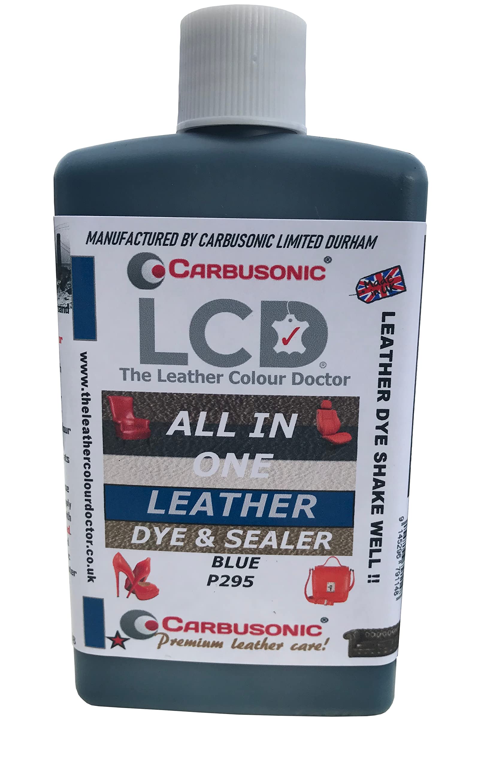 Carbusonic All in one Leather dye and sealant, Interior Leather Paint for Car Seats, Sofas, Arm Chairs, Shoes, Handbags & More. (Dark Grey, 500 ml) — view 42