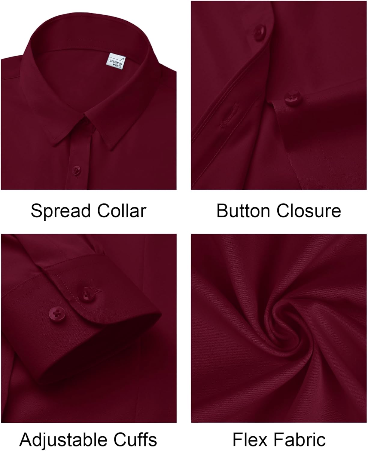 Button Down Shirts for Women Wrinkle Free Dress Shirt Classic Fit Long Sleeve Casual Business Blouse Work - Image 4