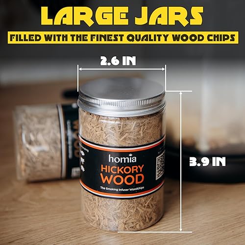 Miniatura 7 de Kit de ahumador de cóctel, 5 piezas x 8.4 onzas, manzana, cereza, nogal, nuez, madera de roble para ahumar alimentos, infusor y ahumador de