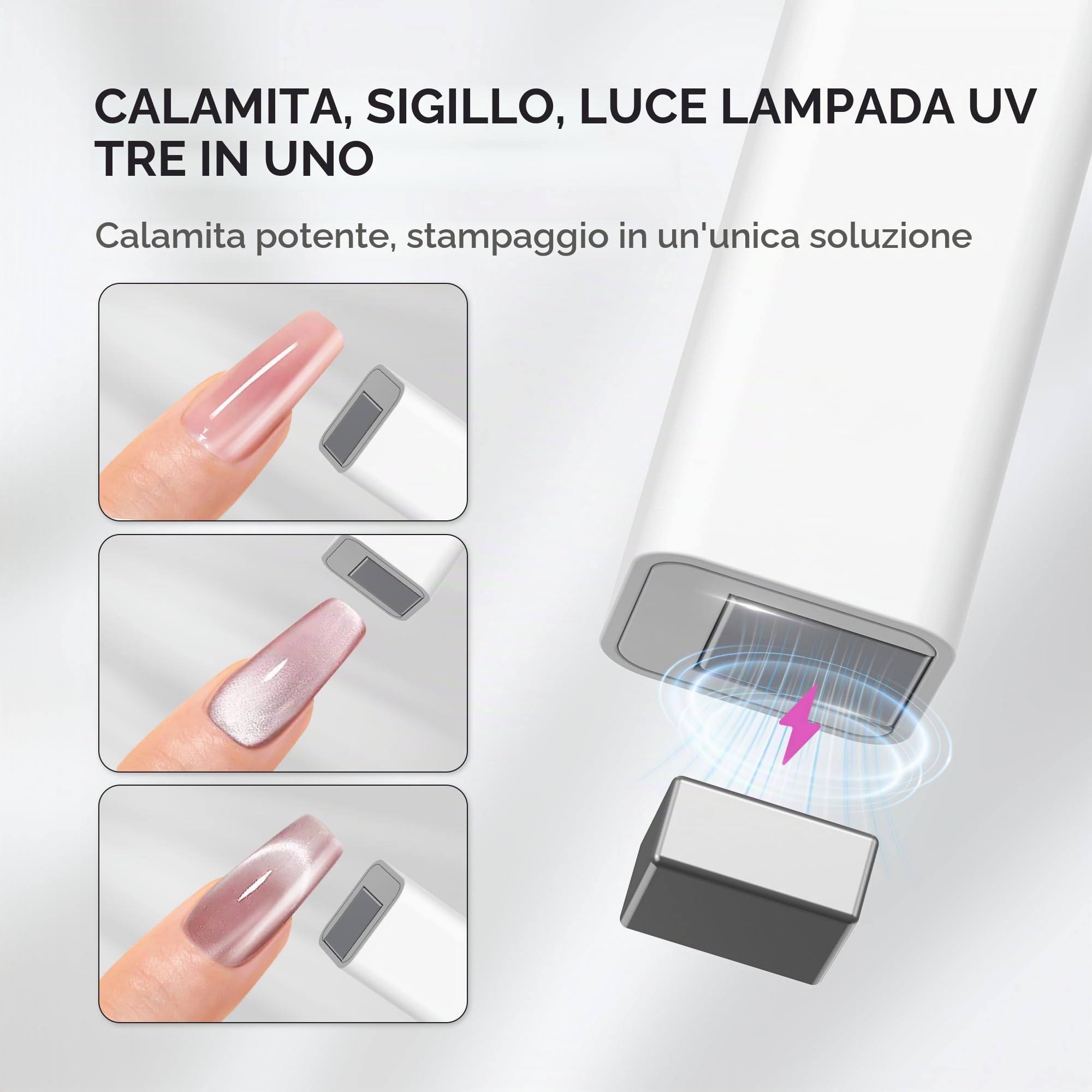 Halmai Lampada UV portatile per smalto gel, mini luce rossa portatile con LED, asciuga unghie USB ricaricabile senza fili, strumento per manicure a casa con cura delle unghie, stampaggio delle unghie