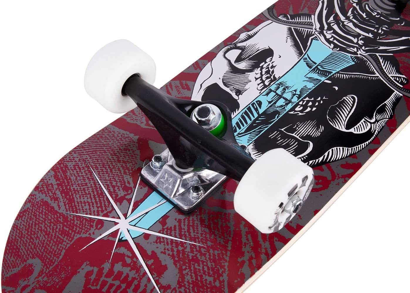 Powell Peralta Skull & Sword - Monopatín completo - Borgoña 19.1 cm x 72.8 cm