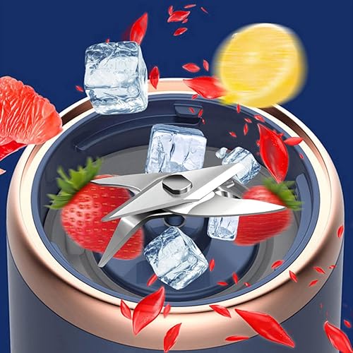 Miniatura 8 de Batidora personal de batidos y batidos con tapa de viaje, agitador portátil de 13.5 onzas, mini licuadora recargable por USB, vaso exprimidor de