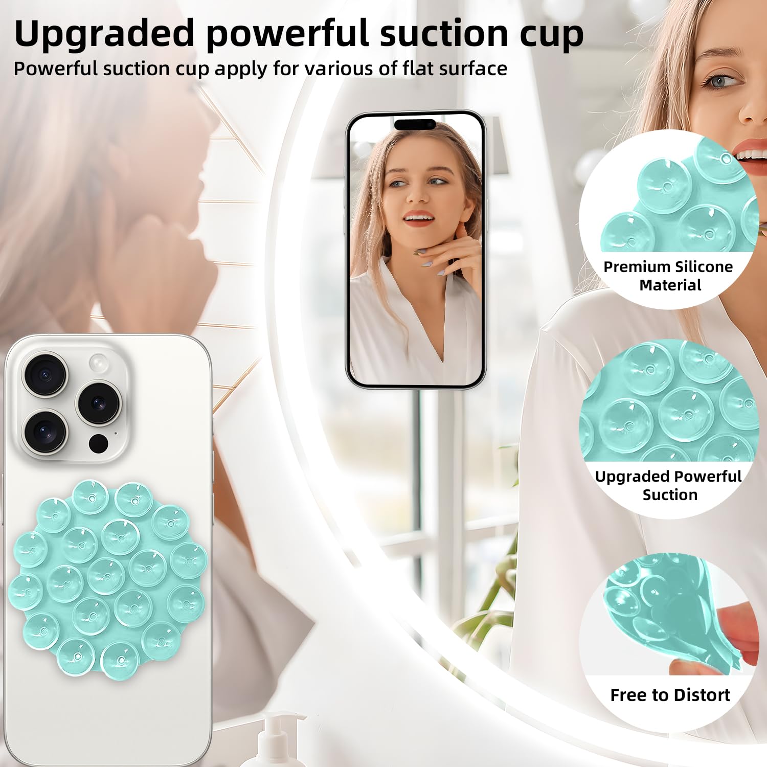 Mlczwt 8 Pièces Silicone Ventouse Téléphone Supports Polyvalent Porte Téléphone Mini Ventouse Pour Voiture Tapis Adhésif Antidérapant Et Universel Pour Selfies Et Vidéos Pour Appareils Mobiles à Main