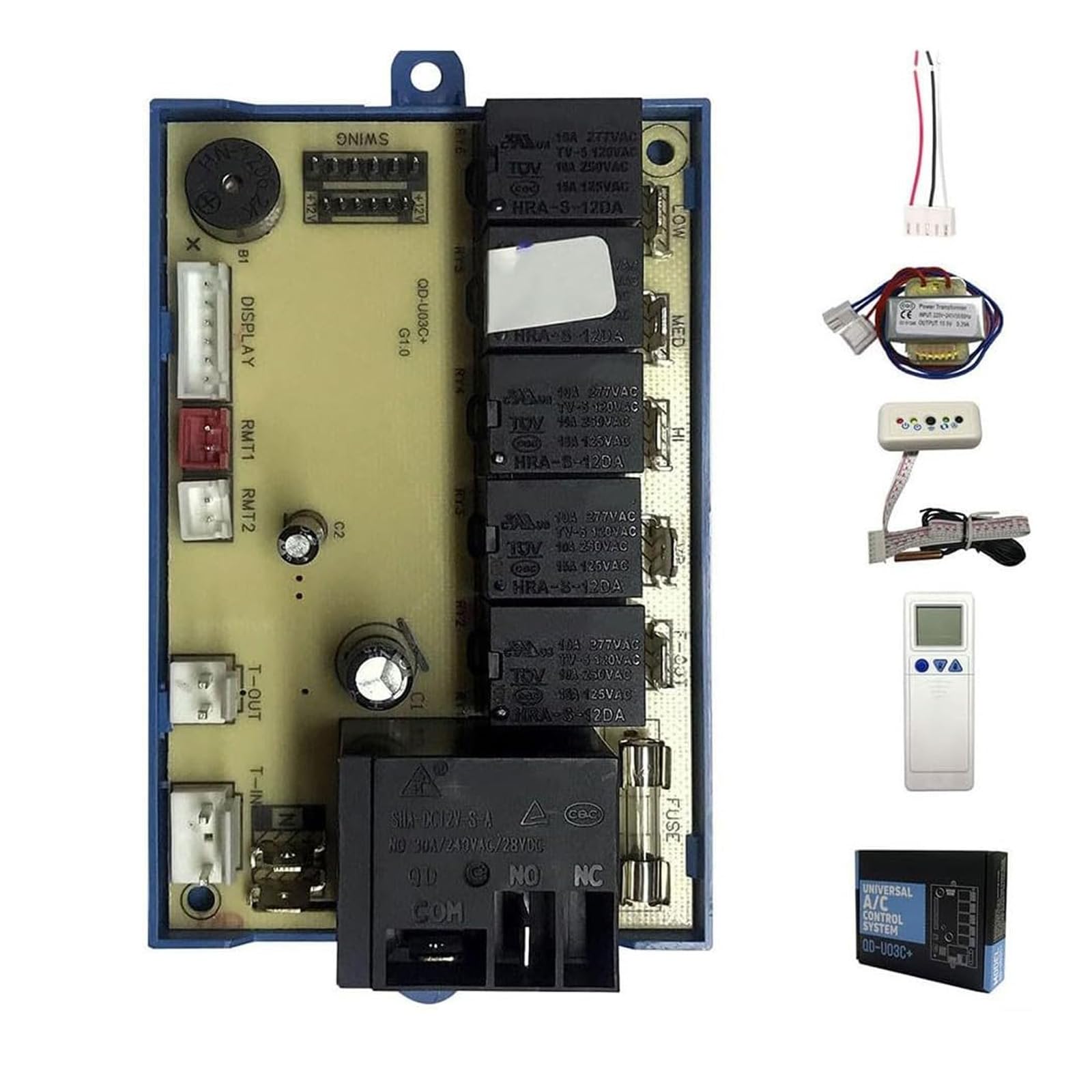 YIGZYCN Air Conditioners Circuit Board Controller Replacement Computer Board Universals Control Boards with Accessories Enduring Universals Air Conditioning Control Panel Computer