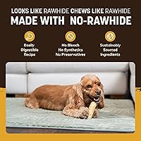 Vista 5 de Earth Animal No Hide - Masticables duraderos sin piel cruda para perros pequeños, sabor a mantequilla de maní - 6
