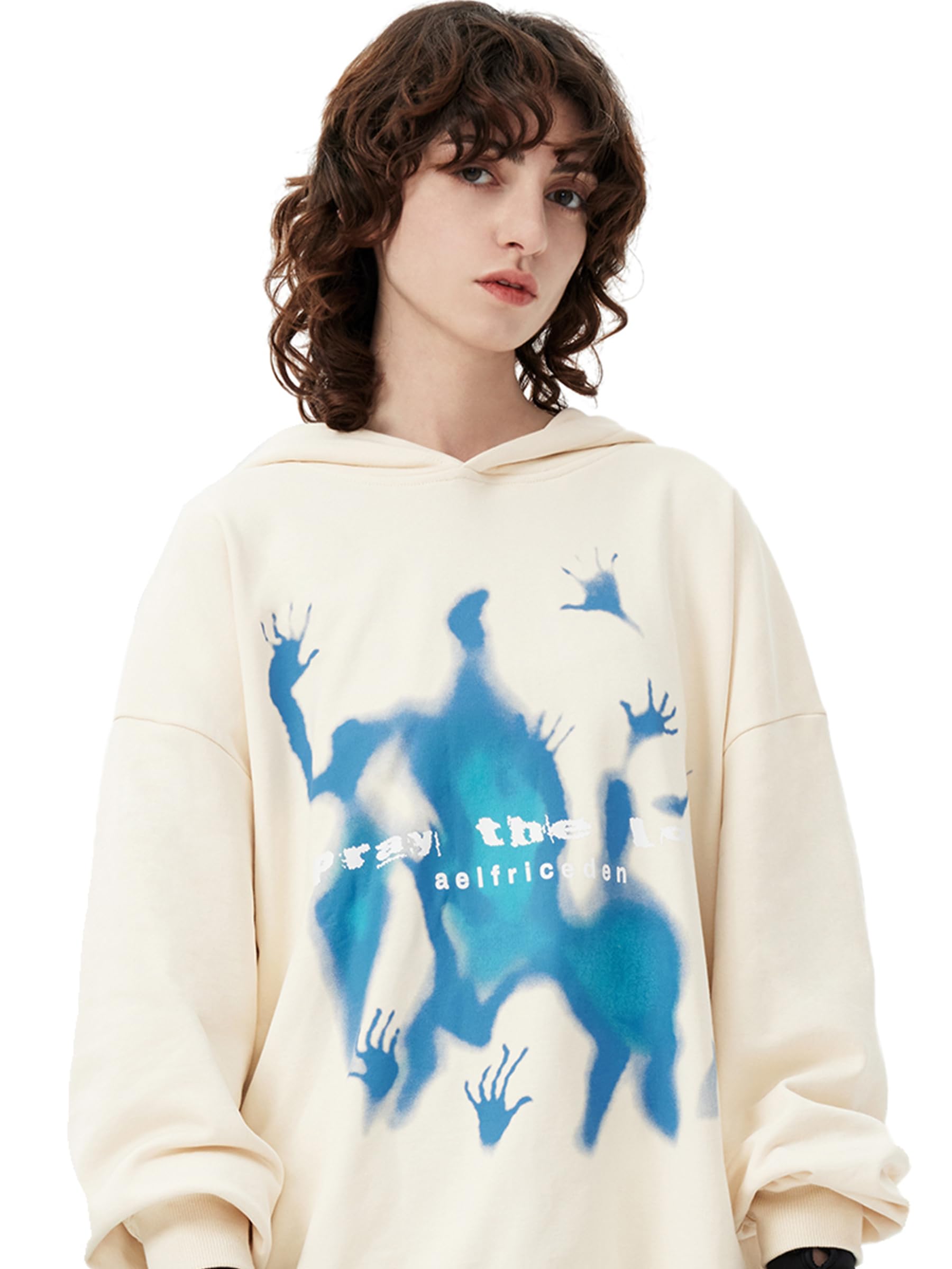 Aelfric Eden Felpa Oversize con Cappuccio Uomo Sweatshirt Maglia di Tuta Pullover Cotone Manica Lunga Hip Hop Hoodies Autunno Invernale Moda Unisex