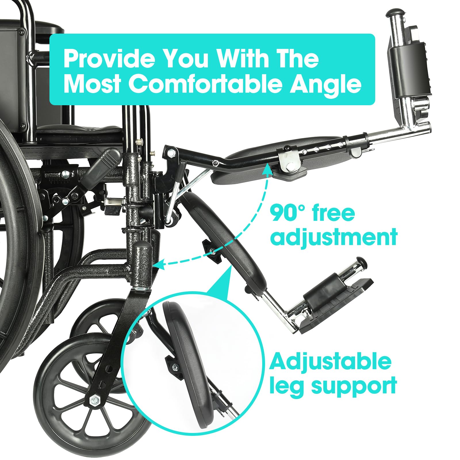 Wheelchair Footrest - Comfort & Support -3 Wheelchair Footrest - Comfort & Support -3