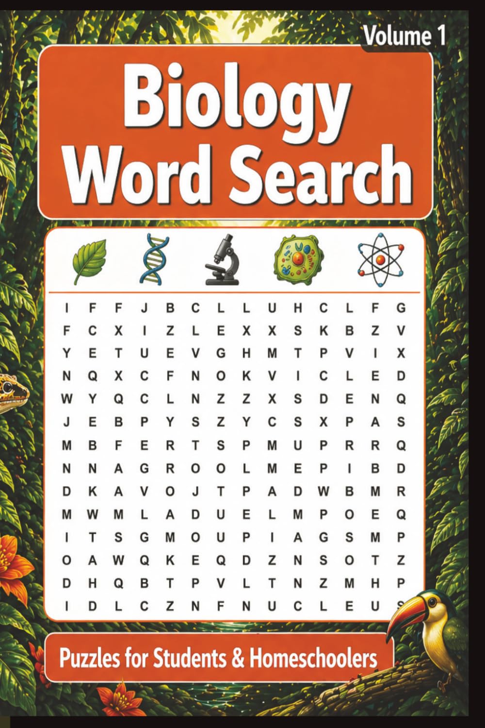 Biology Word Search Volume 1: Word Search with Easy-to-Read Print Featuring Cells, Genetics, Ecosystems, Anatomy, Evolution & More | 6 x 9 Inches, 113 ... Gift for Vacations, Holidays & Free Time