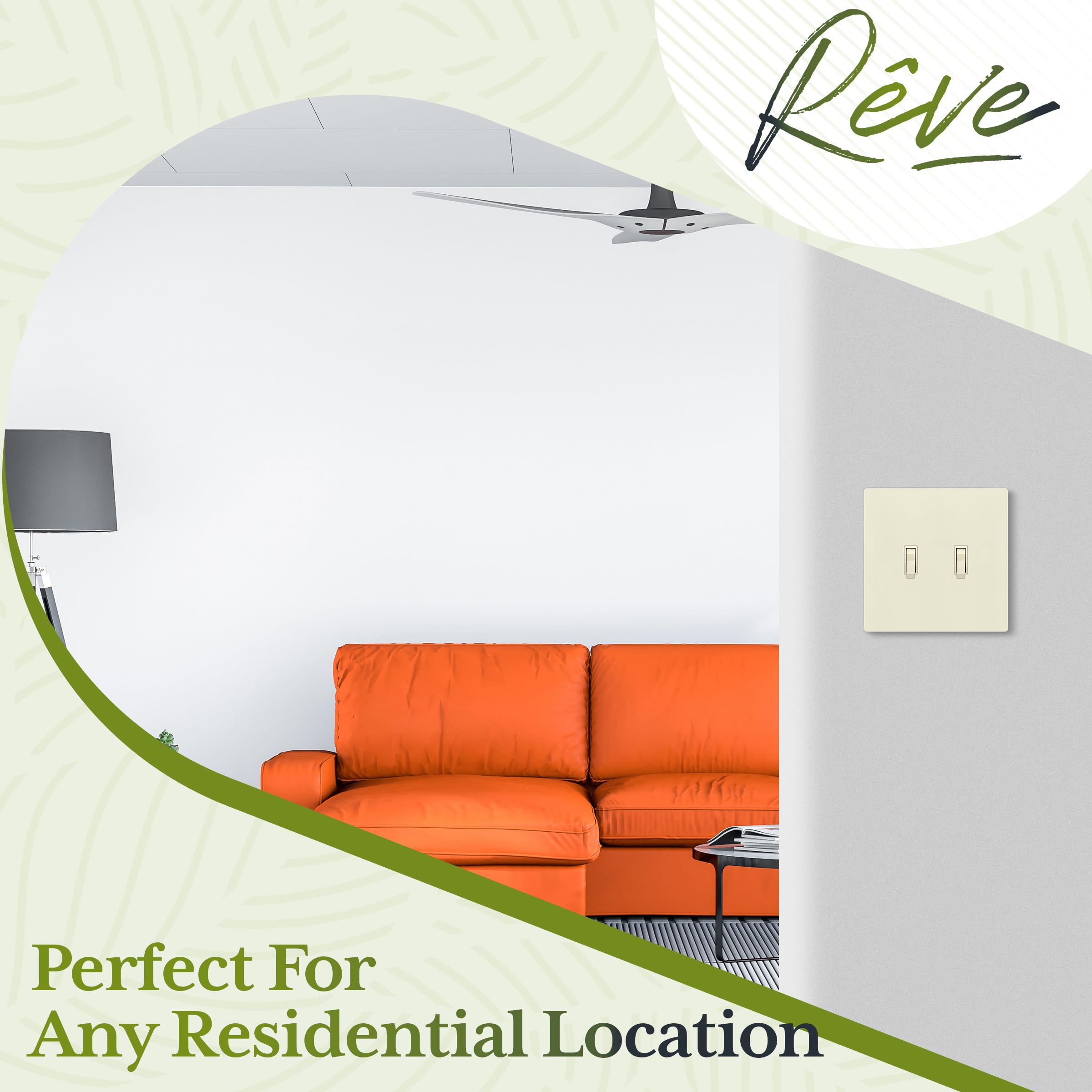 2-Gang Toggle Light Switch Wall Plate Double Switch Decorator Plate Covers, Dual Switch Faceplate Mid-Size 2-Gang 4.88" X 4.92" (Mid-Size, 4-Pack,White