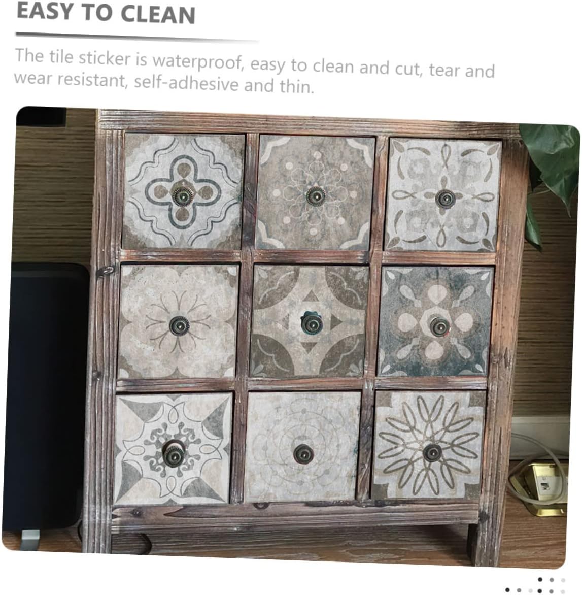 Uonlytech 240 Pcs Tile Wall Tile Sticker Wall Sticker for Home Vintage ...