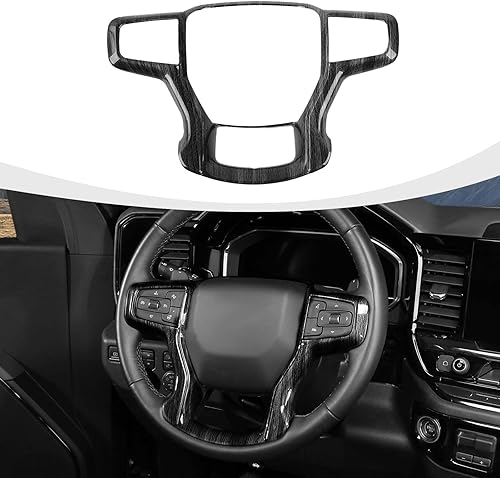 Miniatura 8 de RAZPOY Funda de fibra de carbono para volante compatible con Chevy Silverado y Suburban 2020-2023 y Tahoe 2021-2023 2021-2023