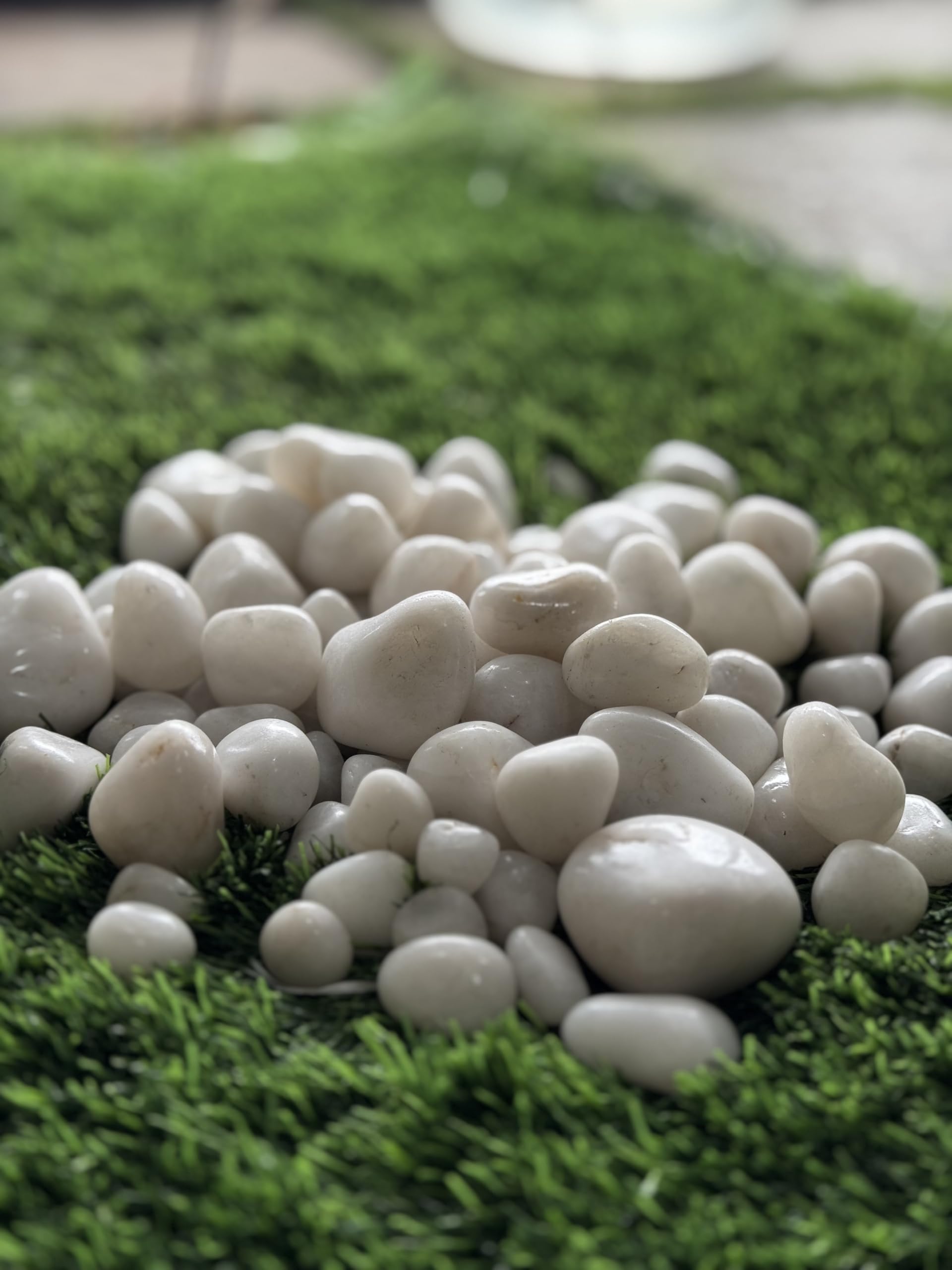 Decorative White Polished River Pebbles, Natural Stones for Garden and Landscaping & Home Decor with 2-3 cm in 1kg-picture-20