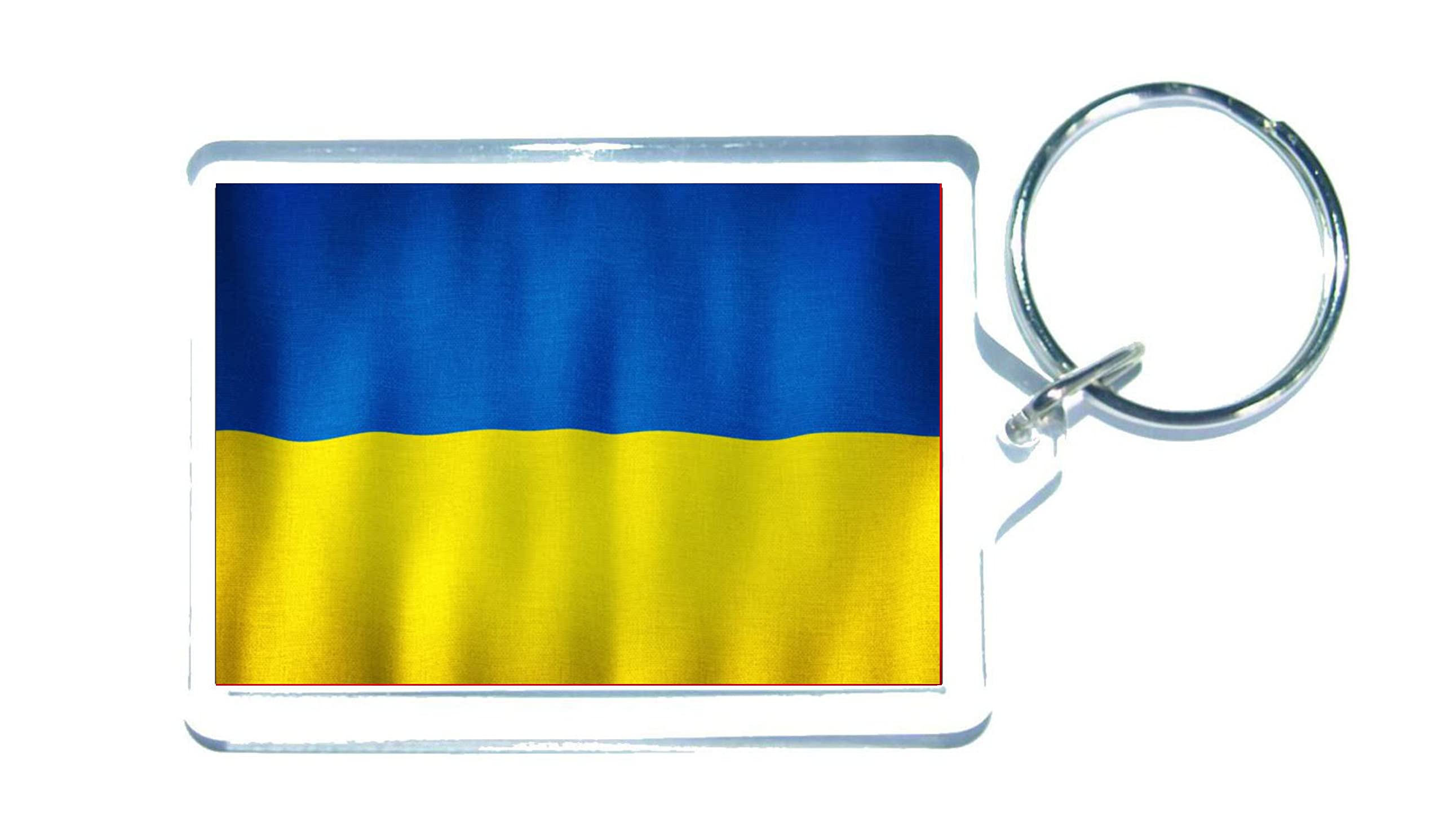 Decalarama Clear Ukraine Flag Keyring Gift - Cute Ukrainian Novelty Country Key Fob - Birthday Present - Sadnick Gifts