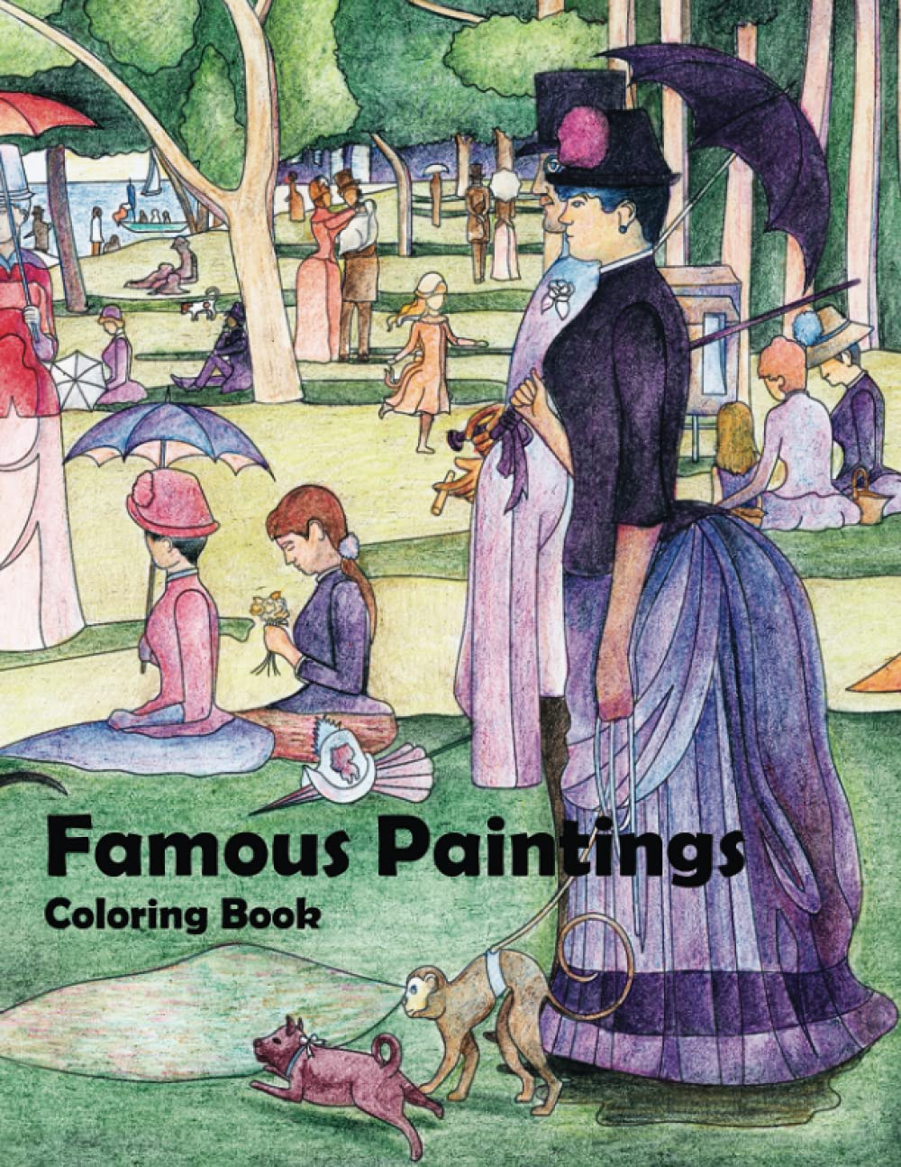 Famous Paintings Coloring Book: 24 Classics to Color Including Monet, Seurat, Pissarro, Klimt, Munch, Vermeer, Gauguin, Botticelli, Da Vinci, Picasso and More. The Perfect Gift for Art Lovers.