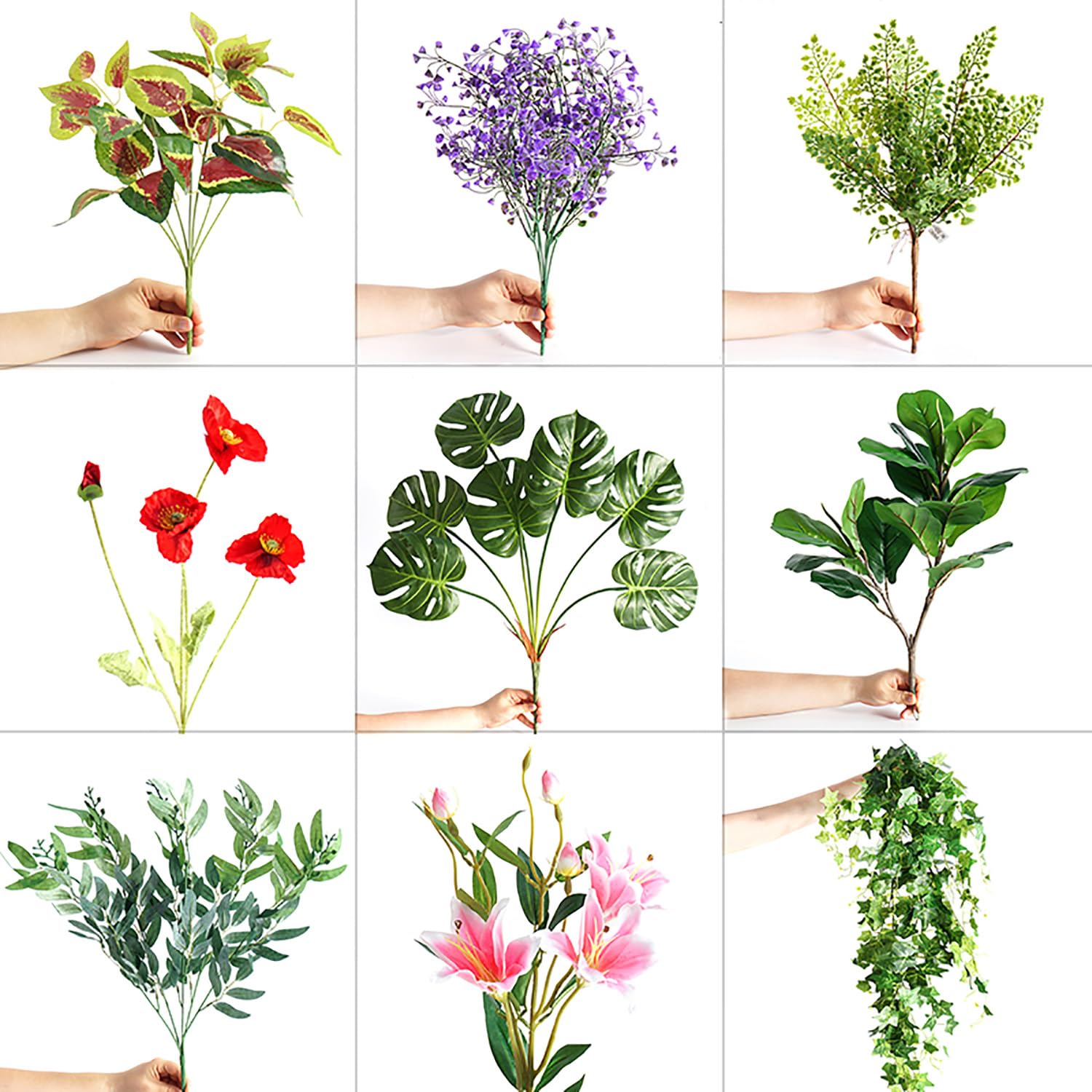 Plantas Colgantes Artificiales, 26 Unidades de Plantas Falsas de Plástico Vid de Eucalipto Sintético Vid de Mandala para Pared Hogar Habitación Oficina decoración Interior