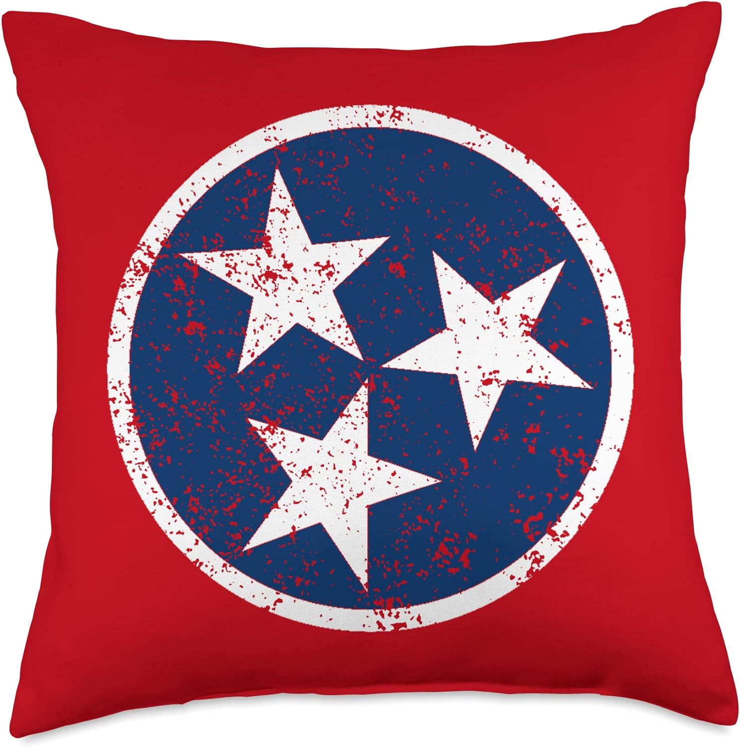 Vintage Tennessee Tri-Star Flag Throw Pillow