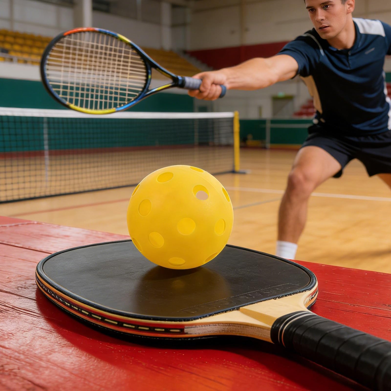 SHINEOFI 20 Palline da Allenamento per Pickleball, 26 Buche, Palline da Allenamento Gialle per Sport Indoor E Outdoor, Resistenti E Ad Alto Rimbalzo per Pickleball All'aperto.