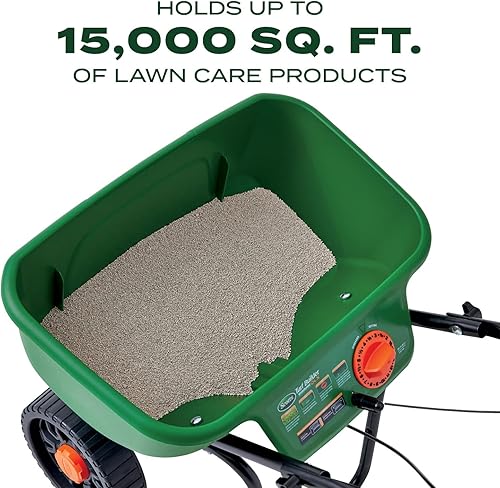 Miniatura 5 de Scotts Turf Builder EdgeGuard DLX Esparcidor de Difusión para Semillas, Fertilizante, Sal, Descongelante, Cubre hasta 15,000 pies cuadrados