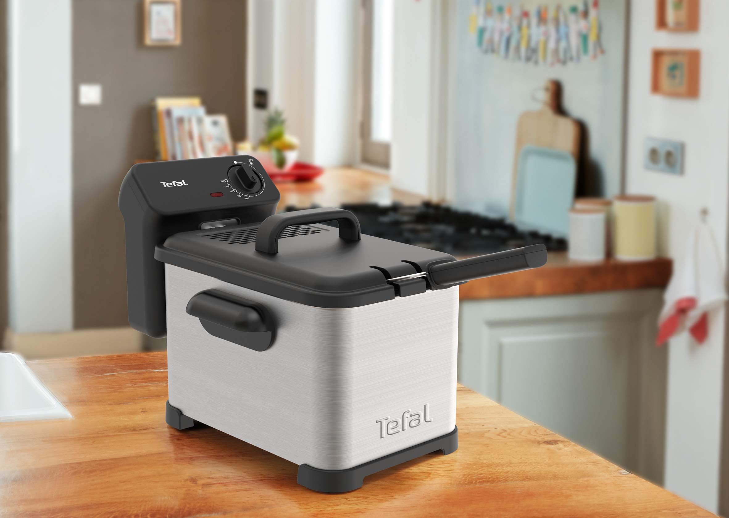 Tefal Family Pro Access Friggitrice 4,0 l, 3000 Watt, semiprofessionale con olio, serbatoio dell'olio estraibile, tecnologia zona di raffreddamento, facile da pulire, patatine fritte croccanti,