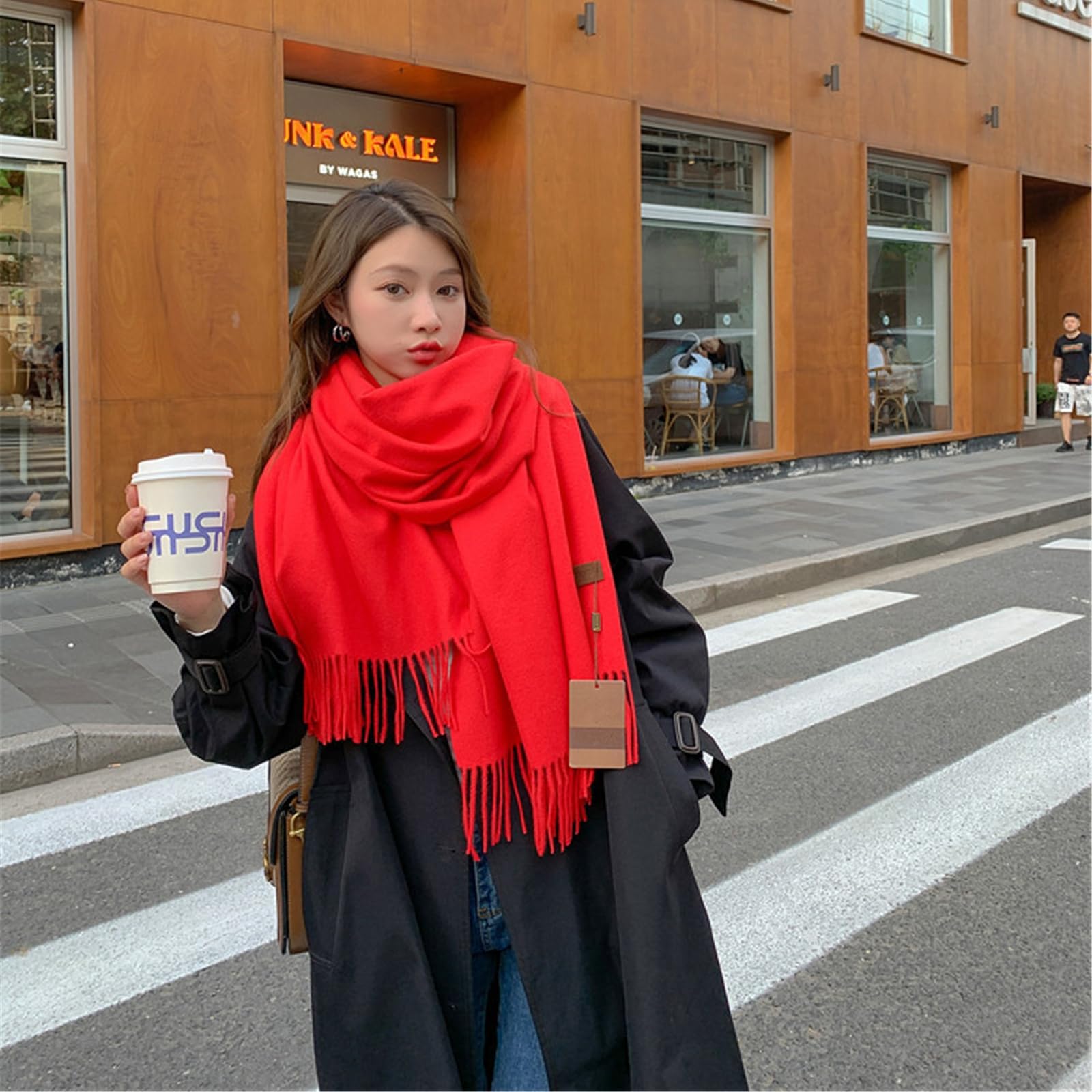 Foulard Donna Sciarpe Da Alla Moda Versatili Calde E Spesse Per L'autunno Inverno