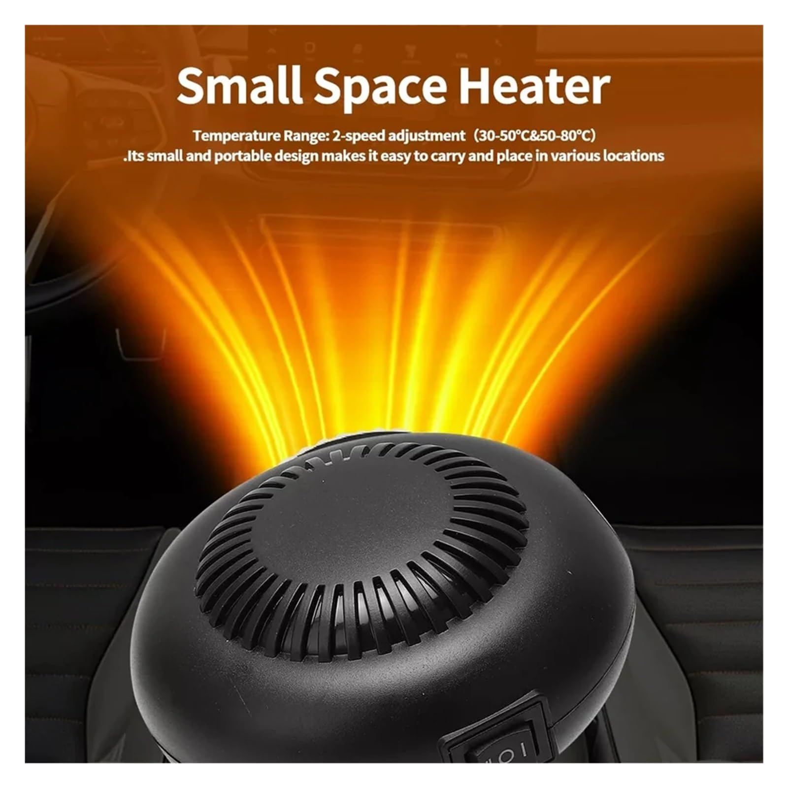 Calentador eléctrico de ventilador de 2 velocidades, 18 V, alimentado por batería for BL1815, BL1820, BL1530, BL1840, BL1850 y BL1860