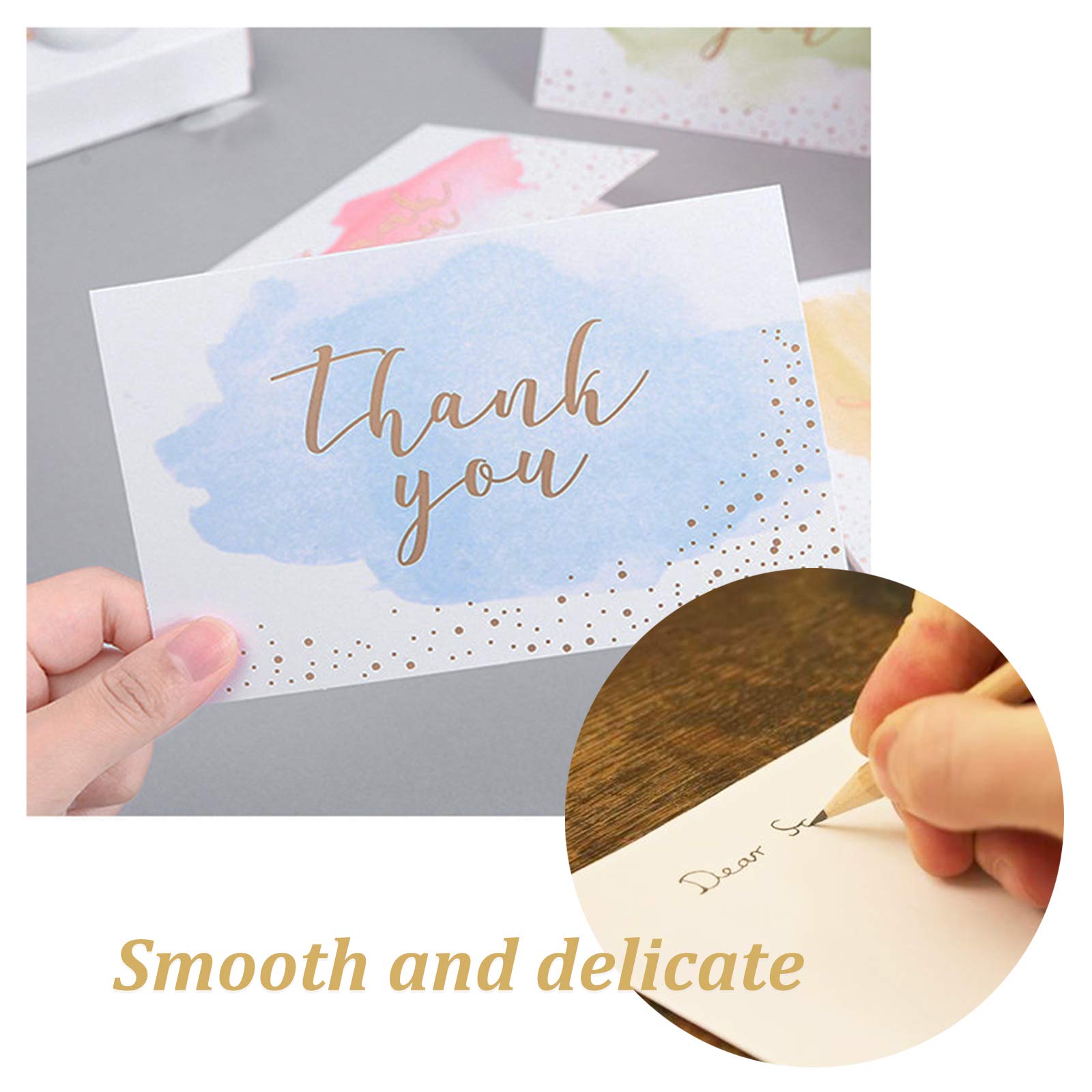 Leinen Look Thank You Karten – 24 Dankeskarten Mit Umschlägen, Nautisches Design (12,4 X 8,6 Cm)
